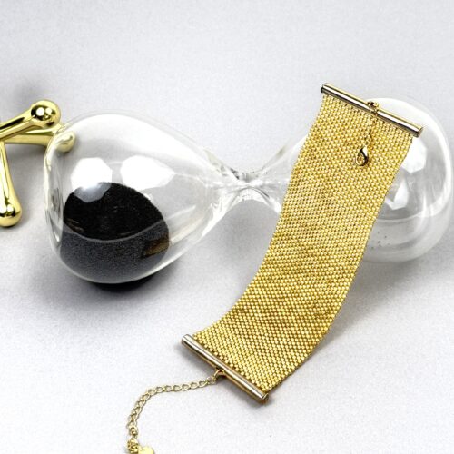 Adjustable-Golden-Splendor-Bracelet-handmade-with-Miyuki-glass-beads