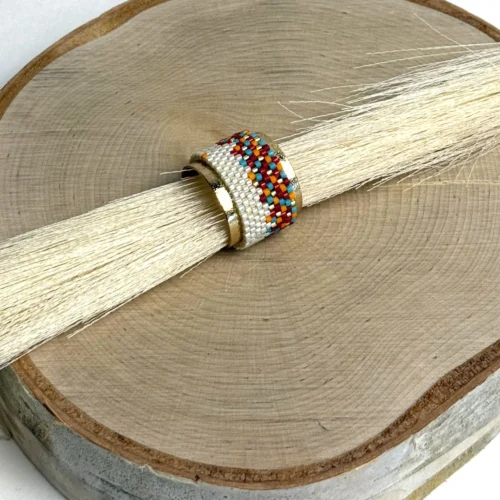 Adjustable-Tribal-ring-crafted-in-18k-gold-plated-bronze-handwoven-with-Miyuki