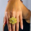 Flower-of-Life-ring-crafted-in-18k-gold-plated-bronze-with-an-artisanal-floral-design-3-scaled