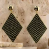 Golden-Noir-earrings-handcrafted-with-Miyuki-glass-beads-woven-piece-1