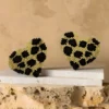 Instinct-earrings-handcrafted-with-Miyuki-glass-beads-woven-heart-shaped-silhouette-leopard-pattern