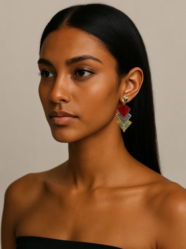 Spike-earrings-handcrafted-with-Miyuki-glass-beads-woven-piece-shape-of-a-wheat-spike