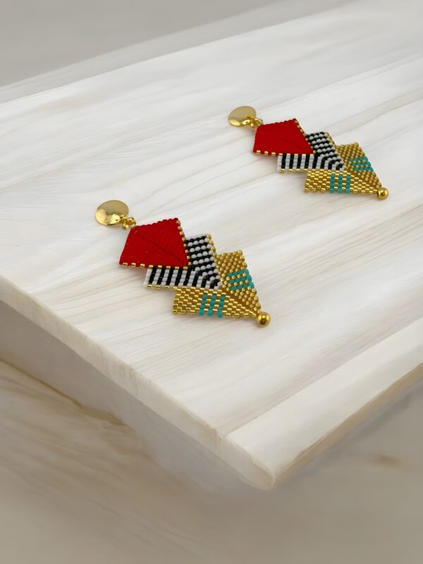 Spike-earrings-handcrafted-with-Miyuki-glass-beads-woven-piece-shape-of-a-wheat-spike