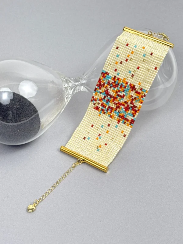 Adjustable-Tribal-Bracelet-handmade-with-Miyuki-glass-beads